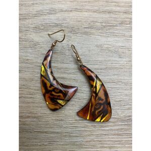 Vintage Y2K Dangle‎ Earrings Tiger